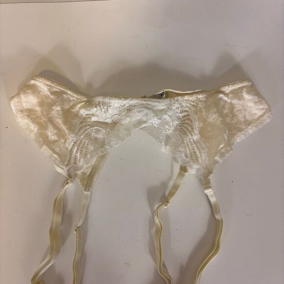 Christian Dior Ivory Silk Lace Garter Belt Medium - Picture 3 of 9